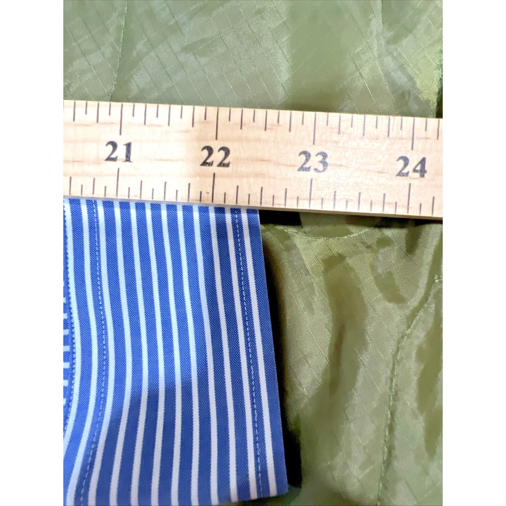L.L. Bean Mens Wrinkle Resistant Blue & White Striped Button Shirt SZ 15.5-32‎ - Picture 12 of 13